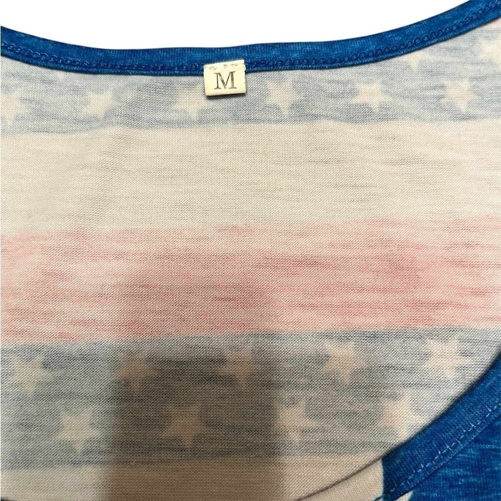 American Flag Patriotic Sleeveless Tank Size M - Picture 9 of 9